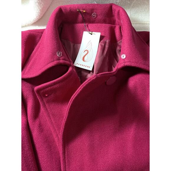 Duberess Womens Pea Coat Long Dress Women’s Size M Trench Long Nwt - Picture 7 of 8